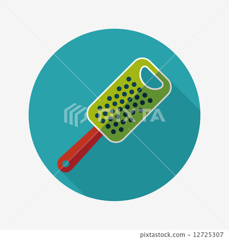 kitchenware grater flat icon with long shadow,eps10 12725307