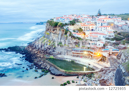 Azenhas do Mar village at dusk Portugal Azenhas do Mar village at dusk Portugal 12725935