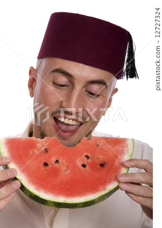 Man with watermelon 12727324