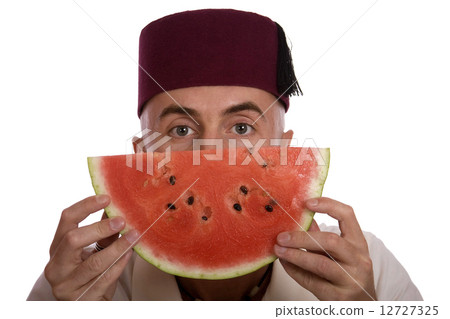 Man with watermelon 12727325