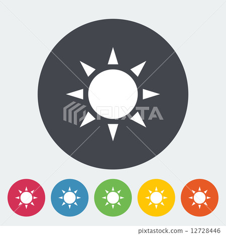 Sun single flat icon. 12728446
