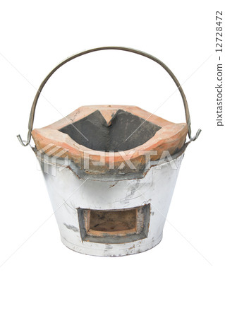 The Charcoal stove of thai style isolated on white background. The Charcoal stove of thai style isolated on white background. 12728472