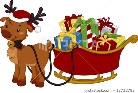 Reindeer Sleigh Reindeer Sleigh 12728792