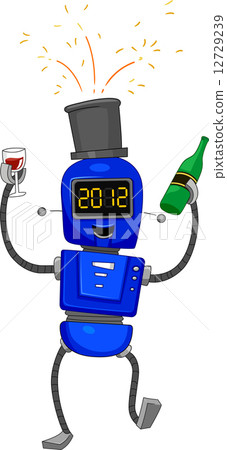 New Year Robot New Year Robot 12729239