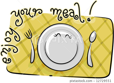 Enjoy Your Meal Stock Illustration 12729551 Pixta