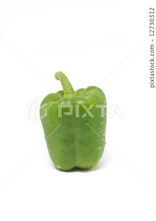 Green sweet pepper isolated on white background. Green sweet pepper isolated on white background. 12730312