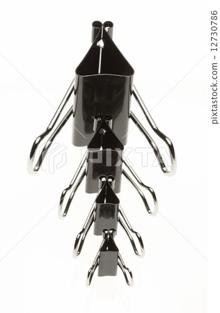 Row of binder clips isolated on white Row of binder clips isolated on white 12730786