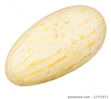 yellow Uzbek-Russian Melon isolated on white 12731671