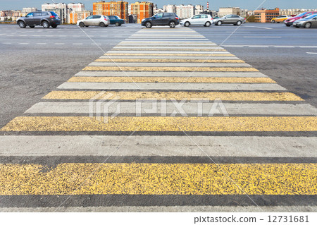 pedestrian crossing on urban street pedestrian crossing on urban street 12731681