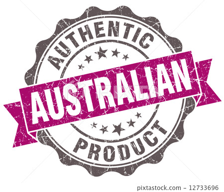 Australian product violet grunge retro style isolated seal Australian product violet grunge retro style isolated seal 12733696