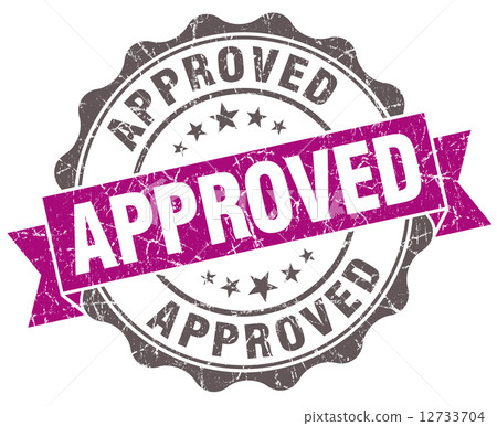 Approved violet grunge retro style isolated seal Approved violet grunge retro style isolated seal 12733704