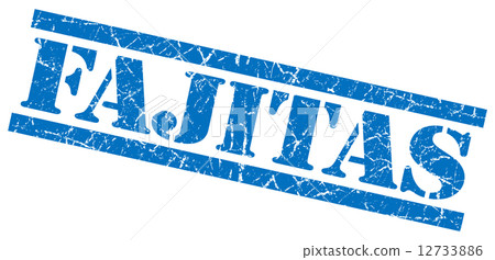 Fajitas blue grungy stamp isolated on white background Fajitas blue grungy stamp isolated on white background 12733886