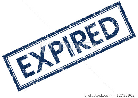 expired blue square stamp 12733902