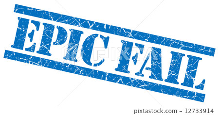 epic fail blue grungy stamp isolated on white background 12733914