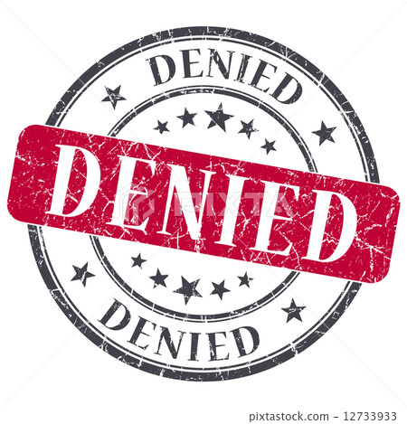 denied red round grungy stamp isolated on white background 12733933