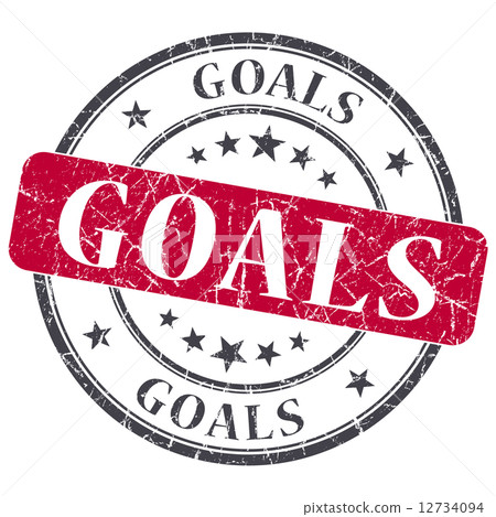 Goals red grunge textured vintage isolated stamp Goals red grunge textured vintage isolated stamp 12734094