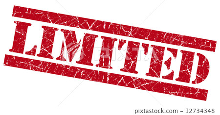 Limited grunge red stamp 12734348