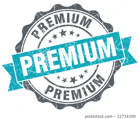 Premium turquoise grunge retro style isolated seal Premium turquoise grunge retro style isolated seal 12734390