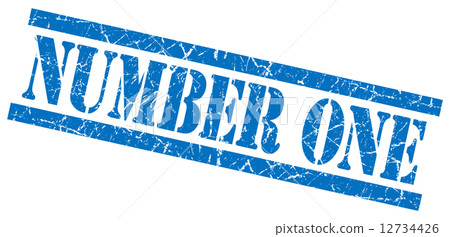 number one blue grungy stamp on white background number one blue grungy stamp on white background 12734426