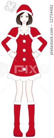 Women Santa angry 12734482