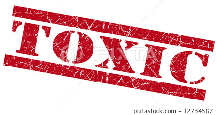 Toxic red grunge stamp 12734587