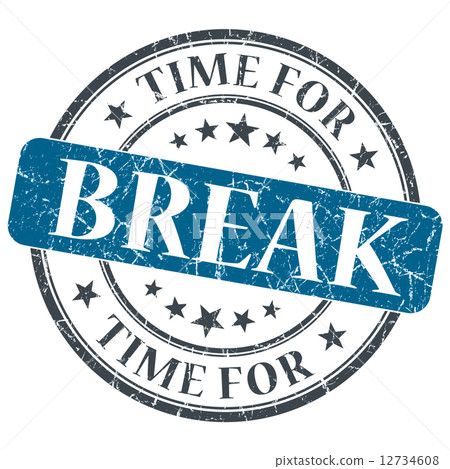 Time for break blue grunge textured vintage... - Stock Illustration ...
