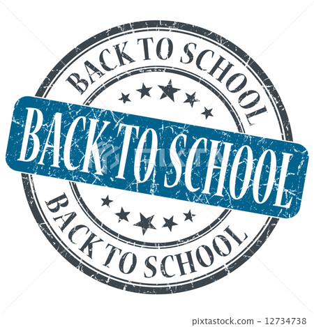 Back to school blue grunge textured vintage isolated stamp Back to school blue grunge textured vintage isolated stamp 12734738