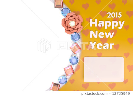 Flower and jewelry greeting cards (Orange) 12735949