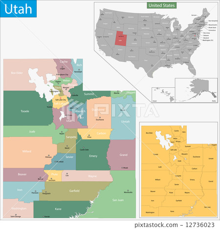 插图素材: utah map