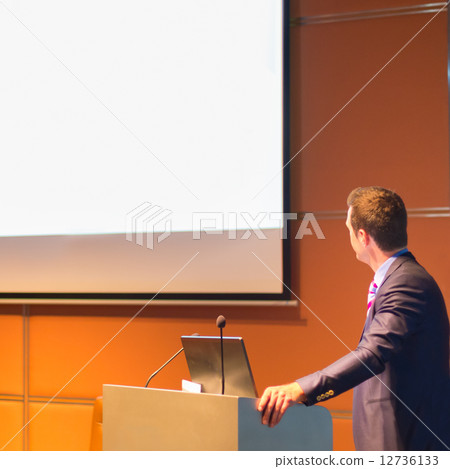 Public speaker at Business Conference. 12736133