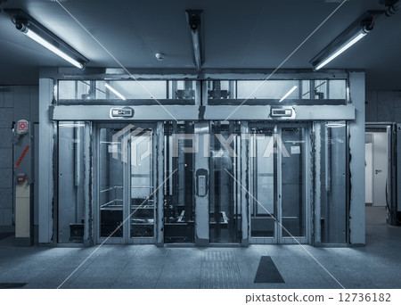 Modern building with an elevator Modern building with an elevator 12736182