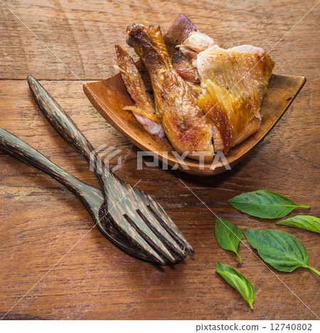 grilled chicken on wood table grilled chicken on wood table 12740802