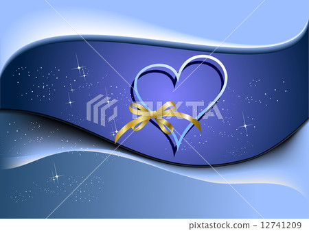 Blue Greeting card for Valentine`s Day with hearts image. Vecto Blue Greeting card for Valentine`s Day with hearts image. Vecto 12741209
