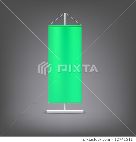 Green advertising stand. Blank vector illustration. Green advertising stand. Blank vector illustration. 12741511