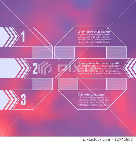 Numbered business infographic with blurry background 12741668