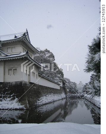 Snow Nijo castle 12745953