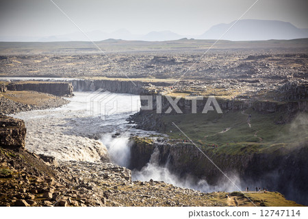 Dettifoss Waterfall in Iceland at overcast weather Dettifoss Waterfall in Iceland at overcast weather 12747114