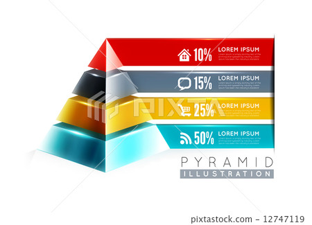 Pyramid infographic design 12747119