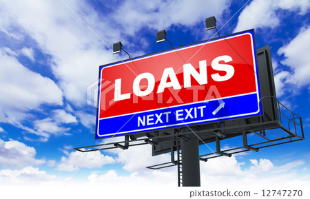 Loans Inscription on Red Billboard. Loans Inscription on Red Billboard. 12747270