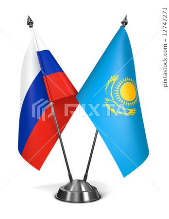 Kazakhstan and Russia - Miniature Flags. Kazakhstan and Russia - Miniature Flags. 12747271