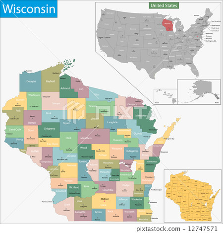 Wisconsin map 12747571