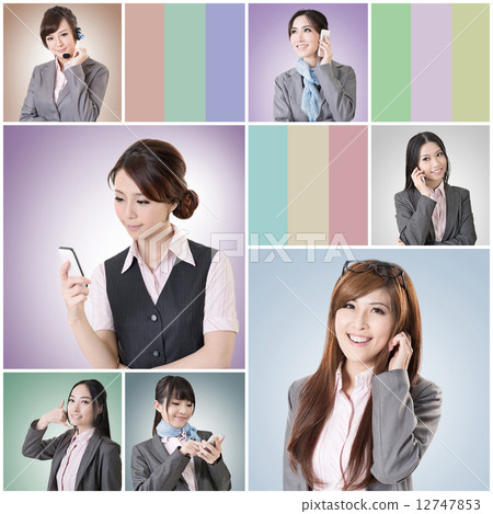 business woman talk business woman talk 12747853