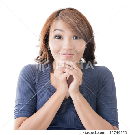 happy Asian girl face happy Asian girl face 12749353