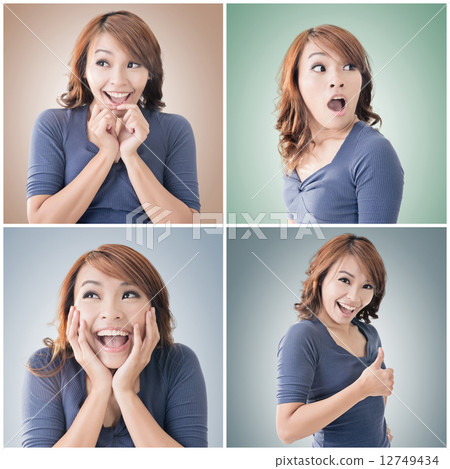 Asian woman face Asian woman face 12749434