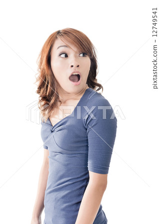 Surprised Asian woman Surprised Asian woman 12749541