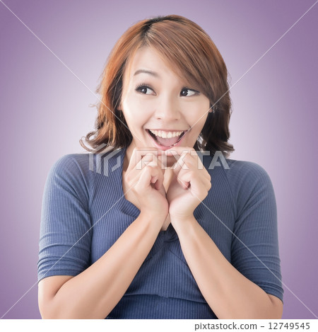Surprised Asian woman Surprised Asian woman 12749545