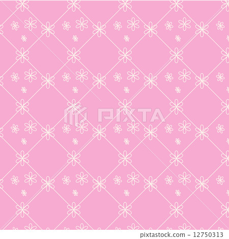 seamless vector pattern floral on pink background - Stock Illustration ...