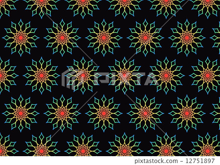 Rainbow Rhomboid Pattern on Black Color Background 12751897