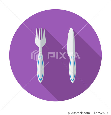 Cutlery single flat icon. 12752894