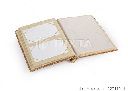 photo album, opened with two pictures, isolated on white. photo album, opened with two pictures, isolated on white. 12753644